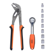 BLACK+DECKER BMT154C Hand Tool Kit for Home & DIY Use (154-Piece) - Includes Screwdriver, Wrench, Ratchet, Utility Knife, Saw, Claw Hammer, Measuring Tape and Plier, 6 Month Warranty, ORANGE & BLACK की तस्वीर