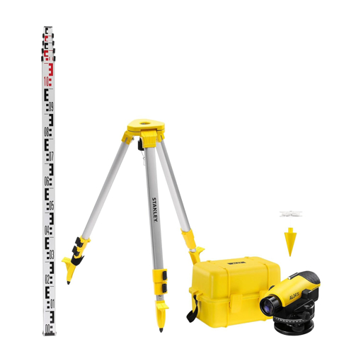 Picture of STANLEY 1-77-159N AL24G Optical Level - Site Pack Set with Tripod and Staff (Yellow and Black)