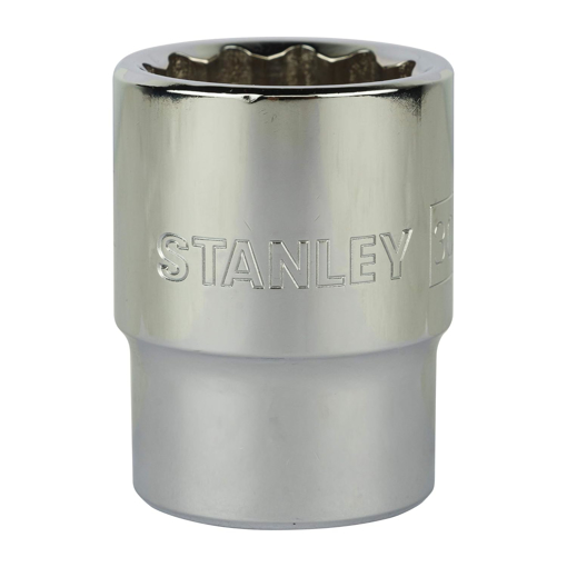 Stanley Chrome Vanadium Steel STMT89630-8B 12 Point Standard Socket, 3/4'' Inch, 30Mm, Silver की तस्वीर