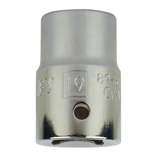 Picture of Stanley Chrome Vanadium Steel STMT89619-8B 3/4-Inch 19Mm 12 Point Standard Socket (Silver)