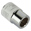 Picture of Stanley Chrome Vanadium Steel STMT89619-8B 3/4-Inch 19Mm 12 Point Standard Socket (Silver)