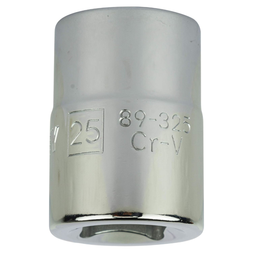 Stanley Chrome Vanadium Steel STMT89325-8B 3/4-Inch 25Mm 6 Point Standard Socket (Silver) की तस्वीर