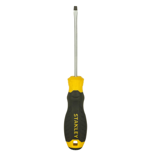 STANLEY STMT60817-8 Cushion Grip Slotted Standard Screwdriver 3 mm x 75 mm Black and Yellow की तस्वीर