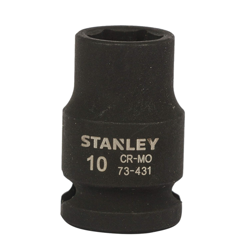 STANLEY STMT73431-8B Chrome-Molybdenum Steel Impact Socket 3/8 inch 10 mm(Black) की तस्वीर