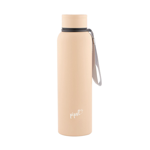 Picture of Pipal Opal Vacuum Stainless Steel Insulated Water Bottle, Keeps Liquid Hot and Cold, Modern Vacuum Flask with Strap to Carry, for Travels, Office and Home (980ml, Cream) (PFGVW0009)