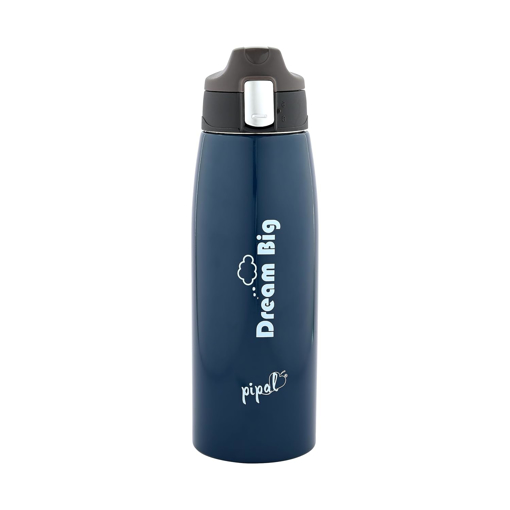 Picture of Pipal Garnet Vacuum Stainless Steel Vacuum Insulated Water Bottle, Condensation Free, Comes with a Carry Jacket, Ideal for Traveling, Hiking and Sports (850ml, Marble Blue) (PFGVW0013)