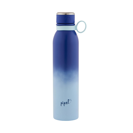 Picture of Pipal Amber Vacuum Stainless Steel Insulated Water Bottle, Easy to Carry Loop Strap, Sleek and Stylish Bottle for Home, Gym and School (850ml, Blue - Dark Blue) (PFGVW0022)