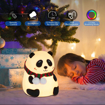 Picture of One94Store Panda Night Light for Kids- Rechargeable Silicone LED Lamp, 7-Color Changing, Perfect Room Decor & Gift for Toddler, Children, Teens- Cute Valentine's Day Present (Close Eye), Sandal (Lighting Panda)