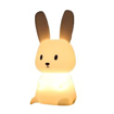 Picture of Silicone Cute Bunny Night Light for Kids- Bunny LED Lamp Rabbit Light Animal Nightlight with 7 Changing Colors USB Rechargeable for Birthday Gifts (Bunny), Blue (Lighting Rabbit)