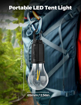 Picture of TCCO ENTERPRISE Rechargeable Camping Lights, Waterproof LED Tent Lights with USB Cable, 3 Modes Hanging Camping Lantern, Hanging Lamp for Hiking, Emergency, Camping, Household, Car Repairing(1PCS) (Camping Lamp)