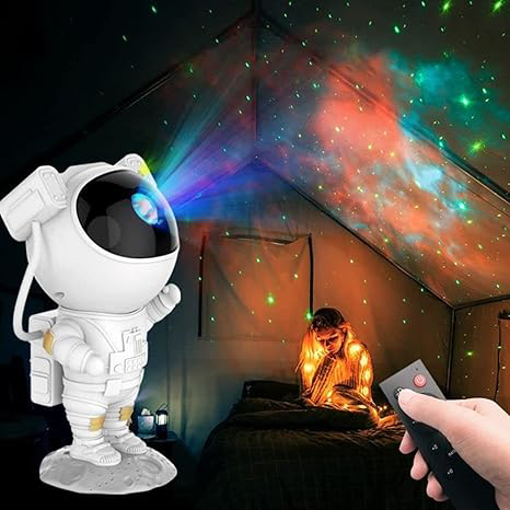 Picture of NYRWANA Astronaut Galaxy Projector, Galaxy Projector, Astronaut Projector, Space Projector, Night Lamp for Kids, Birthday Gifts, Star Projector Night, Diwali Light, LED - Astronaut Projector (White) (Astronaut Galaxy Projector)