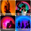 Picture of Sunset Lamp Projector Sun Lamp Projection for Aesthetic Room Décor Sunset Light with Remote 16 Colors Changing Sunrise Mood Atmosphere Lamp for Bedroom (Sunset Lamp with remote)