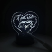 ENTREXA LED 3D Creative Visualization Acrylic Light Table Light Writing Message Board for Keeping Notes, Messages, Greetings Smart USB Connected Writing Notes for Home (Heart) (Visualization Lamp) की तस्वीर