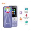 Picture of Micromax S116, Dual Sim Keypad with Long Lasting Battery & Dedicated Notification Ring, Wireless FM with Auto Call Recording | Purple