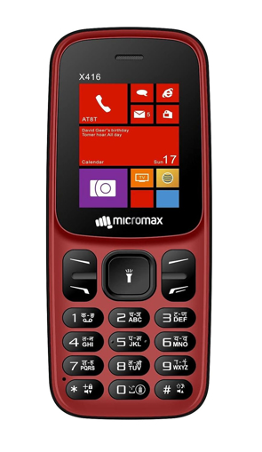 Picture of Micromax All-New X416 keypad Mobile with 1.8" Screen|Auto Call Recording | Power Saving Mode| Bright Torch | Expandable Storage Upto 16GB | Wireless FM | Black & Red|