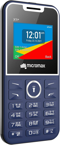 Picture of Micromax All-New X1i Smart Dual Sim Keypad Phone | Big 2.4" Display |Type C USB Port | Bright Torch| Wireless FM | Auto Call Recording | Blue |