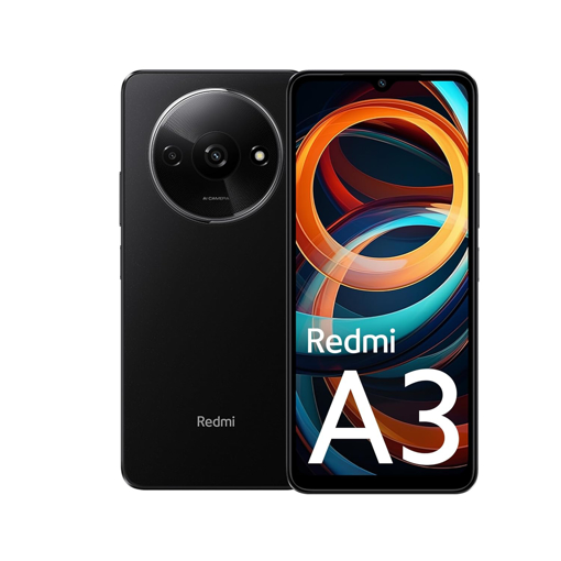 Picture of Redmi A3 (Midnight Black, 6GB RAM, 128GB Storage) | Premium Halo Design | 90Hz Display | Powerful 4G G36 Processor