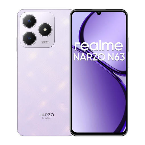 Picture of realme NARZO N63 (Twilight Purple,4GB RAM+64GB Storage) 45W Fast Charge | 5000mAh Durable Battery | 7.74mm Ultra Slim | 50MP AI Camera | AI Boost