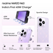 Picture of realme NARZO N63 (Twilight Purple,4GB RAM+64GB Storage) 45W Fast Charge | 5000mAh Durable Battery | 7.74mm Ultra Slim | 50MP AI Camera | AI Boost