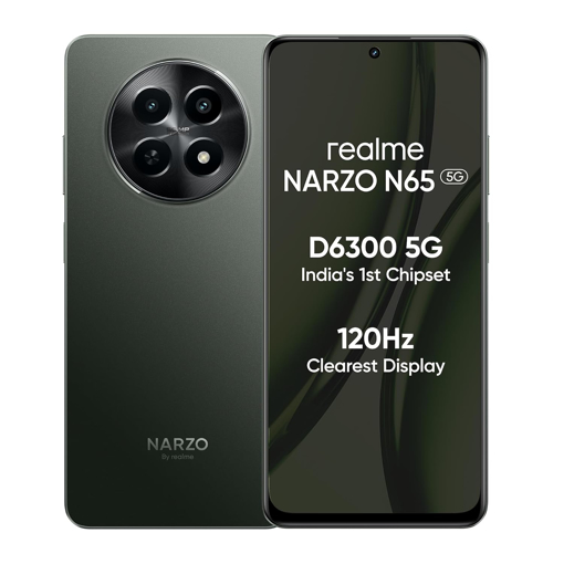 Picture of realme NARZO N65 5G (Deep Green 6GB RAM, 128GB Storage) India's 1st D6300 5G Chipset | Ultra Slim Design | 120Hz Eye Comfort Display | 50MP AI Camera| Charger in The Box