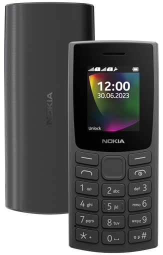 Picture of Nokia 106 Dual Sim, Keypad Phone with Built-in UPI Payments App, Long-Lasting Battery, Wireless FM Radio & MP3 Player, and MicroSD Card Slot | Charcoal (N106 Ds)