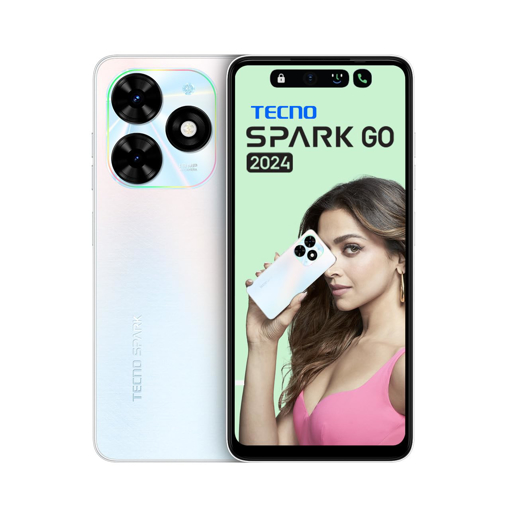 Picture of TECNO Spark GO 2024 | Mystery White, (4GB+64GB)| Segment First 90Hz Dot-in Display with Dynamic Port & Dual Speakers with DTS| 5000mAh| 10W Type-C| Fingerprint Sensor| Octa-Core Processor