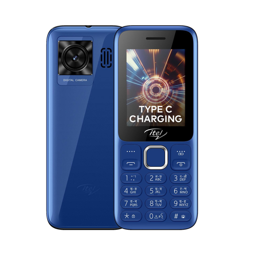 Picture of itel Power 450 - Enhanced with Type C Charger, 2500 mAh Battery, Auto Call Recording, Wireless FM Radio, and 32GB Expandable Memory- Deep Blue (P 450)