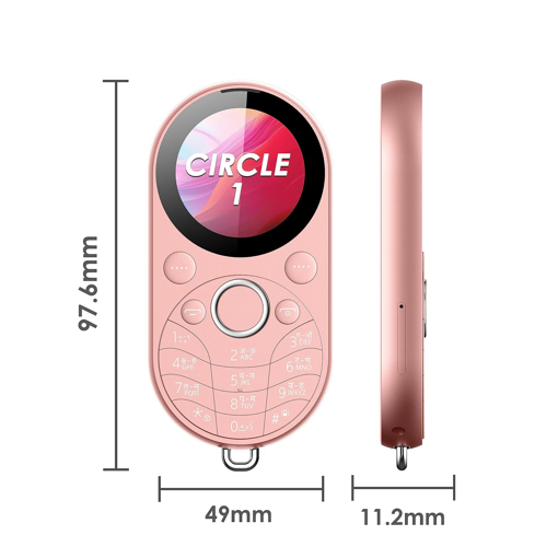 Picture of itel Circle 1 | Unique Design with Round Screen Mobile Phone | 500mAh Battery | 1.32" Display BT Call | Rose Gold (Circle 1 (Cx02))