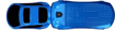 Picture of Snexian Rock Car Design Keypad Flip Phone with Dual Sim - Blue (Carphone flip.)