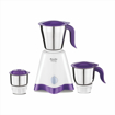 Picture of Preethi Crown Pro Mixer Grinder for Kitchen |600 Watt Mixie, 3 Jars| 5yr Motor Warranty & Lifelong Free Service | White/Purple, (MG-254) (Crown Pro - 600W)