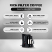 Picture of Preethi Cafe Zest Drip Coffee Maker| 450W Coffee Machine for Home | 500ml Capacity | Black (CM 210)