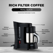 Picture of Preethi Cafe Zest Drip Coffee Maker| 450W Coffee Machine for Home | 500ml Capacity | Black (CM 210)