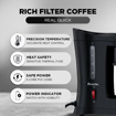 Picture of Preethi Cafe Zest Drip Coffee Maker| 450W Coffee Machine for Home | 500ml Capacity | Black (CM 210)