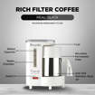 Picture of Preethi Dripcafe Drip Coffee Maker | 450W Coffee Machine for Home| 500ml Capacity| White (CM208)