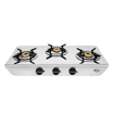 Picture of Preethi Stylo steel slim stainless steel 3 burner gas stove, Manual Ignition- Stylo Steel - 3B