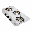 Picture of Preethi Stylo steel slim stainless steel 3 burner gas stove, Manual Ignition- Stylo Steel - 3B