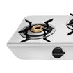 Picture of Preethi Stylo steel slim stainless steel 3 burner gas stove, Manual Ignition- Stylo Steel - 3B