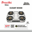 Picture of Preethi Shine Stainless Steel Gas Stove 4 Burners I Manual Ignition I ISI Certified I 2 Year Warranty- Shine - 4B