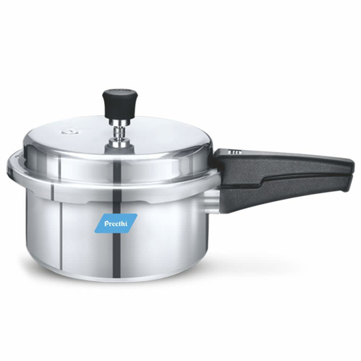 Picture of Preethi Aluminium Outer Lid Pressure Cooker Non Induction Base, 3 Litres - 3LTR - Non Induction Base