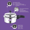 Picture of Preethi Triply Outer Lid Pressure Pan Induction Base, 1.5 Litres - Triply Stainless Steel - Pressure PAN (1.5LTR)