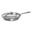 Picture of Preethi Metallica Collection Triply Stainless Steel Frypan with Glass Lid, 26 cm, Gas & Induction Compatible, Metal Spatula Friendly - Metallica Triply Series - Fry Pan (IB) - 26cm