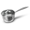 Picture of Preethi Metallica Collection Triply Stainless Steel Milk Pan with Glass Lid, 16 cm, Gas & Induction Compatible, Metal Spatula Friendly - Metallica Triply Series - Milk Pan