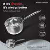 Picture of Preethi Metallica Collection Triply Stainless Steel Milk Pan with Glass Lid, 16 cm, Gas & Induction Compatible, Metal Spatula Friendly - Metallica Triply Series - Milk Pan