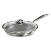 Picture of ‎Preethi Diva Collection Triply Stainless Steel Fry Pan with API Technology, 26 cm, Gas & Induction Compatible, with Glass Lid, Metal Spatula Friendly with 5 Year Product Warranty - Fry Pan (IB) - 26cm