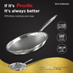 Picture of ‎Preethi Diva Collection Triply Stainless Steel Fry Pan with API Technology, 26 cm, Gas & Induction Compatible, with Glass Lid, Metal Spatula Friendly with 5 Year Product Warranty - Fry Pan (IB) - 26cm