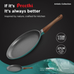 ‎Preethi Artistic Collection Die Cast Non Stick Tawa, 27 cm, 5 Star Non Stick Effect, Cook & Serve, Ocean Green - Tawa (NIB) - 27 cm G/B की तस्वीर