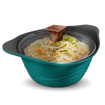 Picture of Preethi Artistic Collection Die Cast Non Stick Kadai, 24 cm,with Glass Lid, 5 Star Non Stick Effect, Cook & Serve, Ocean Green - Artistic Collection kadai (NIB) - 24 cm G/B - 24 cm preethi