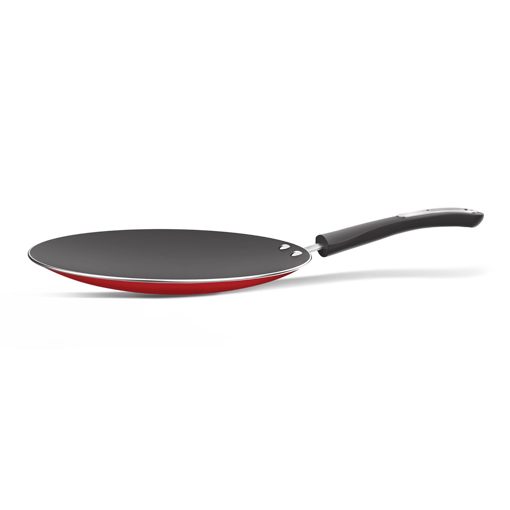 Picture of ‎Preethi Dura Collectiona Non Stick Concave Tawa, 28 cm, Gas & Induction Compatible, 5 Star Non Stick Effect, Chilly Red - Concave Tawa (NIB) - 28 cm