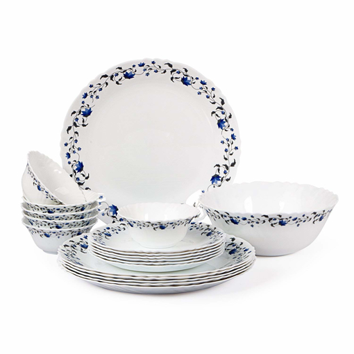 Picture of Cello Opalware Imperial Vinea Opalware Dinner Set, 19 Pieces, White- Dinner Set (19pcs)