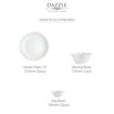 Picture of Cello Opalware Dazzle Tropical Lagoon 5 Units | Opal Glass Dinner Set for 2 | Light-Weight, Daily Use Crockery Set for Dining | White Plate and Bowl | White - Dinner set (5pcs)